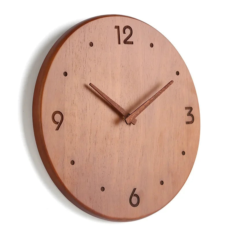 Horloge bois foncé