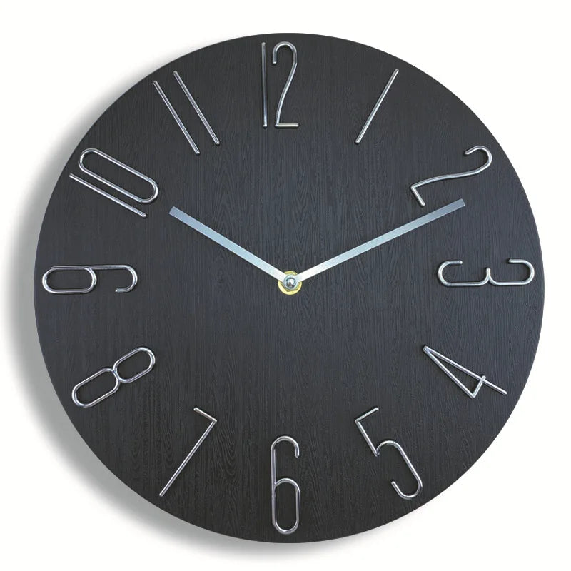 Horloge murale classique noir