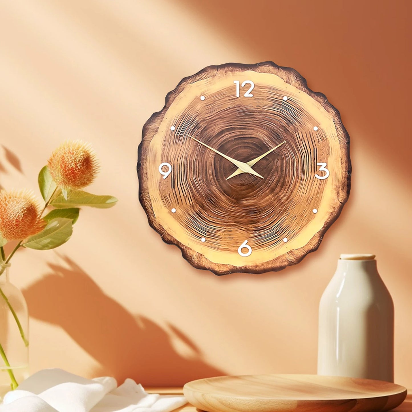 Horloge Murale | Design Bois Naturel