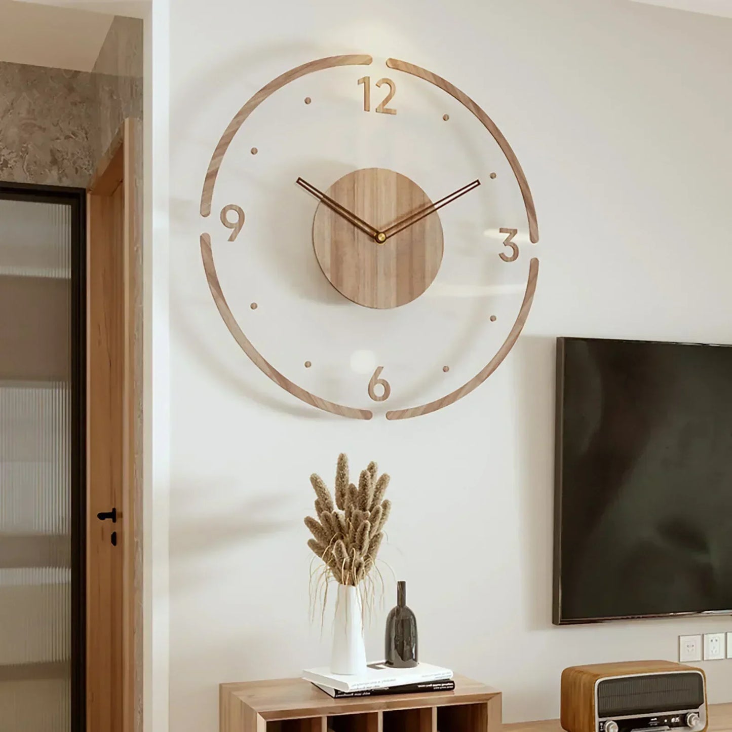 Horloge XXL Bois | Design Naturel