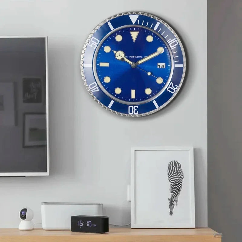 Horloge Design Bleue