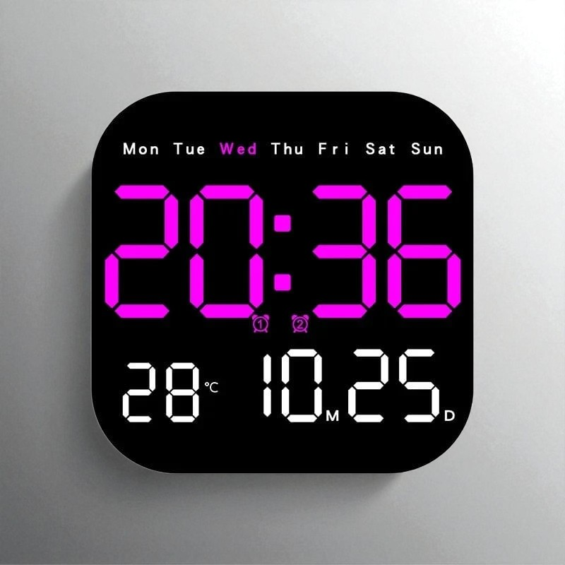 Horloge Digitale Format Carrée