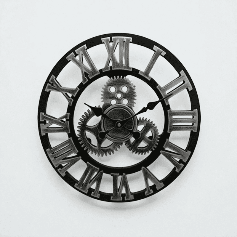 Cadran horloge chiffre romain vintage gris