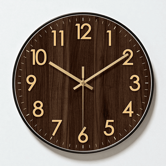 Horloge bois noir