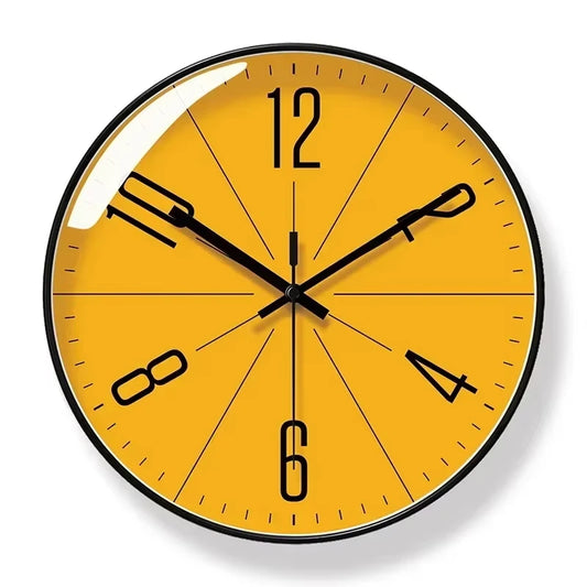 Horloge de salon design jaune