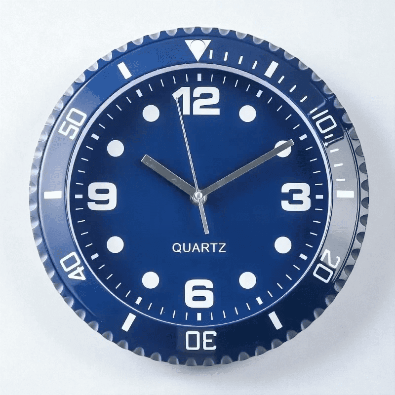 Horloge design bleu 