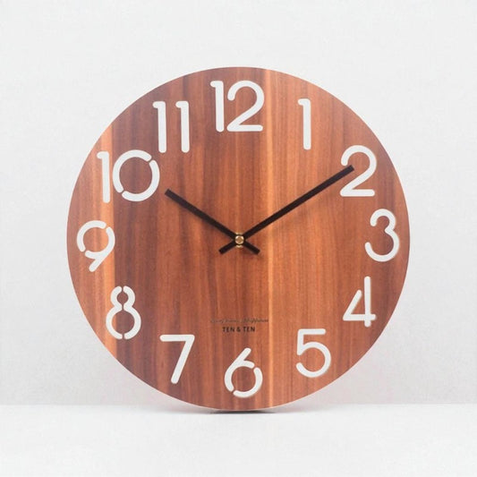 Horloge murale bois moderne