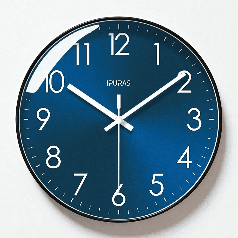 Horloge salon naturel bleu nuit