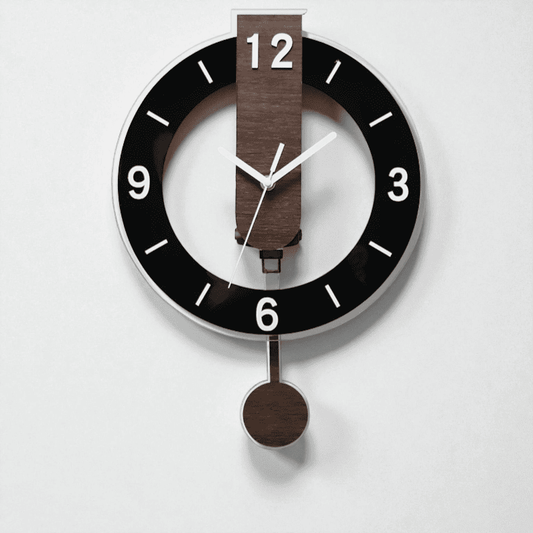 Pendule Noire et Bois