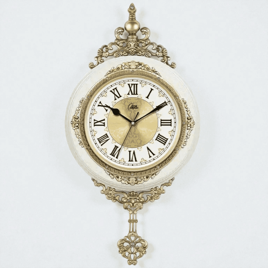 Pendule murale chiffres romains vintage