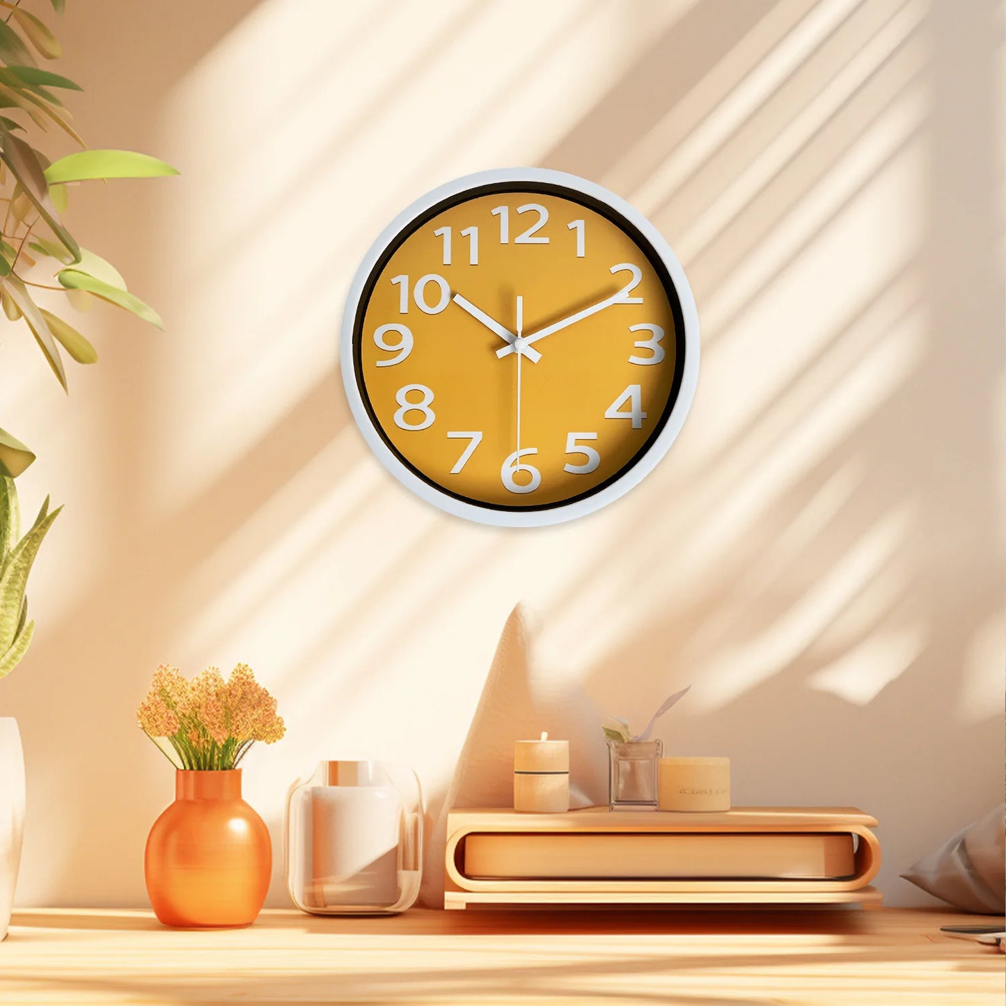 Horloge Design | Moderne Jaune Citron