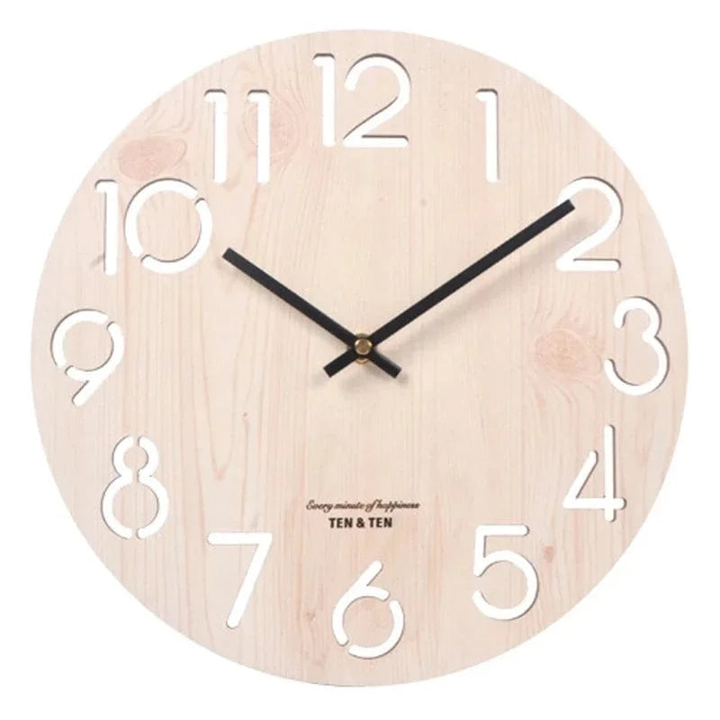 Horloge Murale Moderne en Bois
