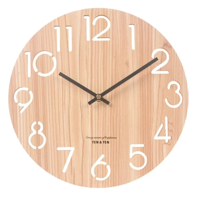 Horloge Murale Moderne en Bois