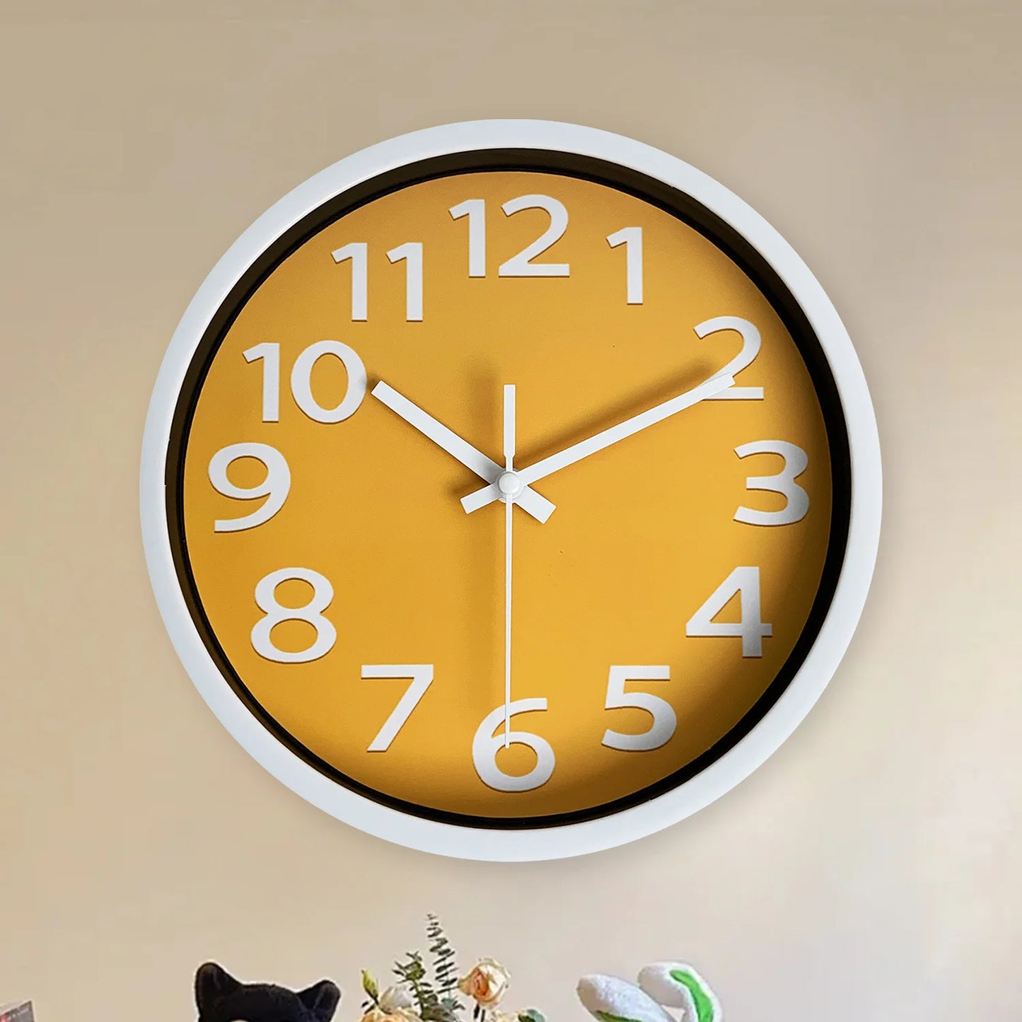 Horloge Design | Moderne Jaune Citron