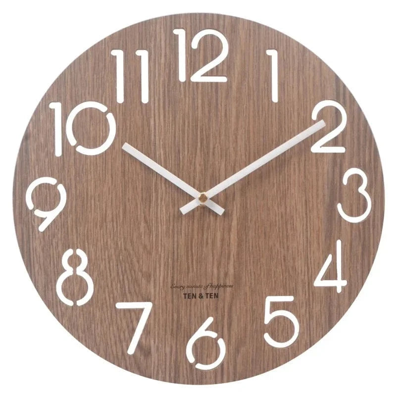 Horloge Murale Moderne en Bois