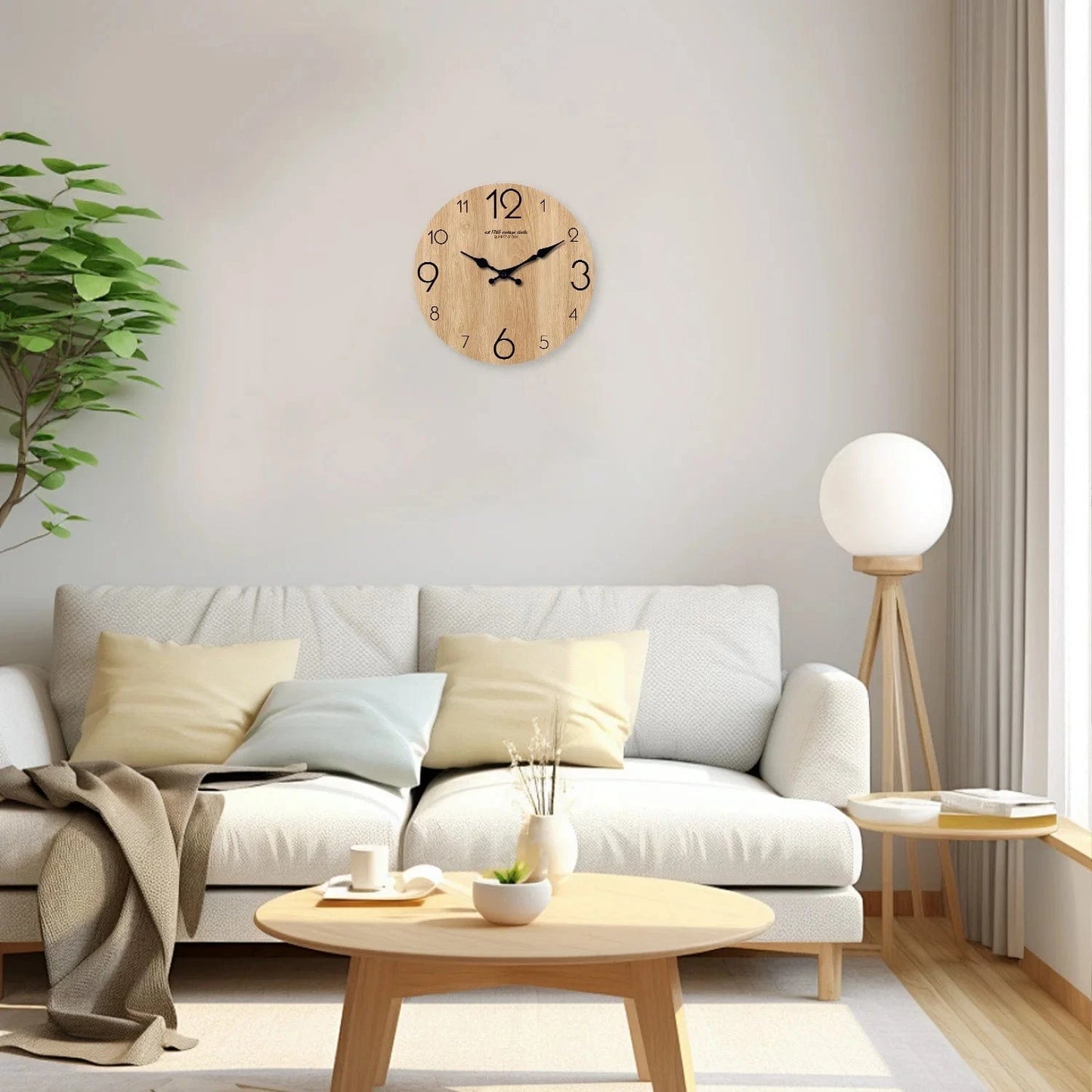 Horloge Murale en Bois Élégante