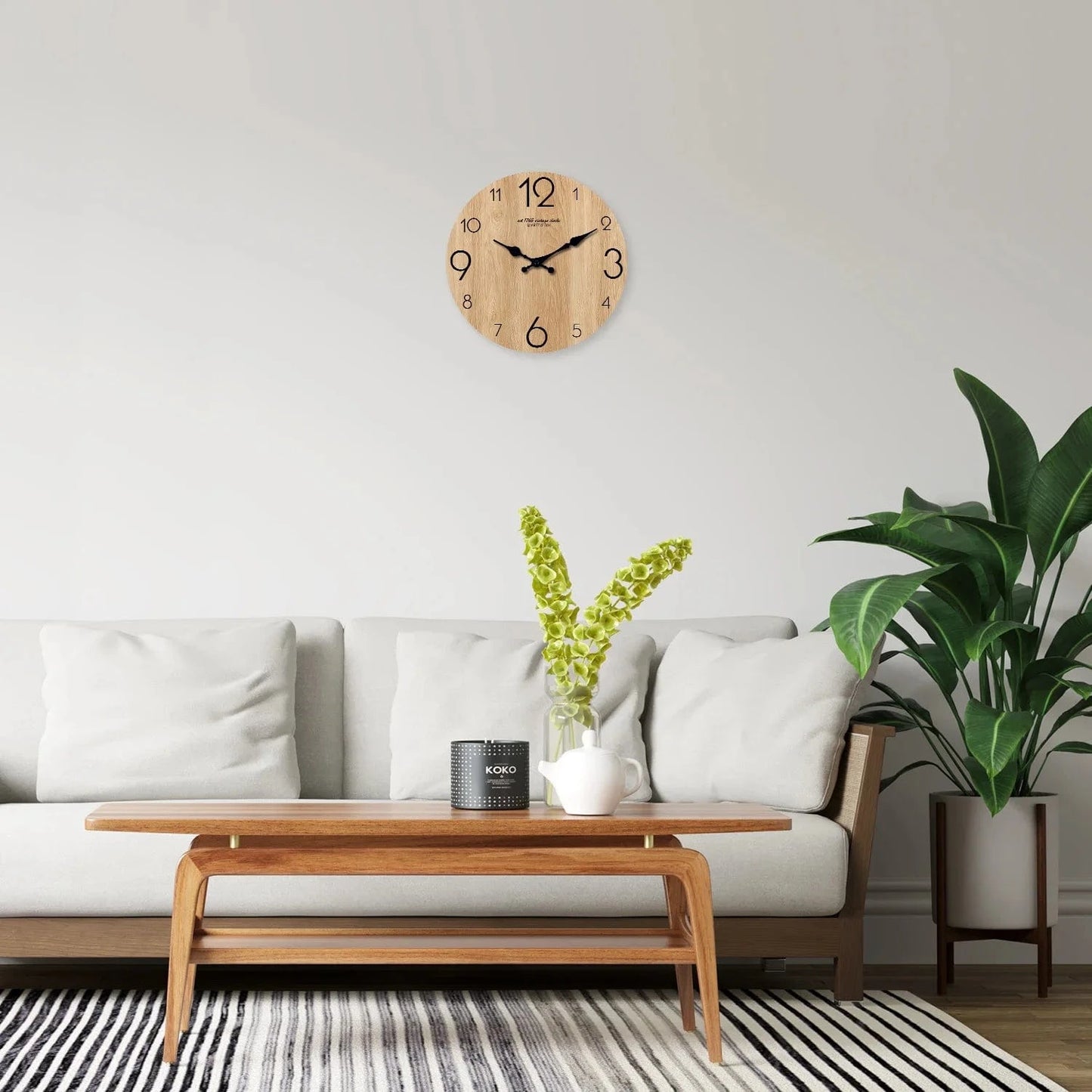 Horloge Murale en Bois Élégante