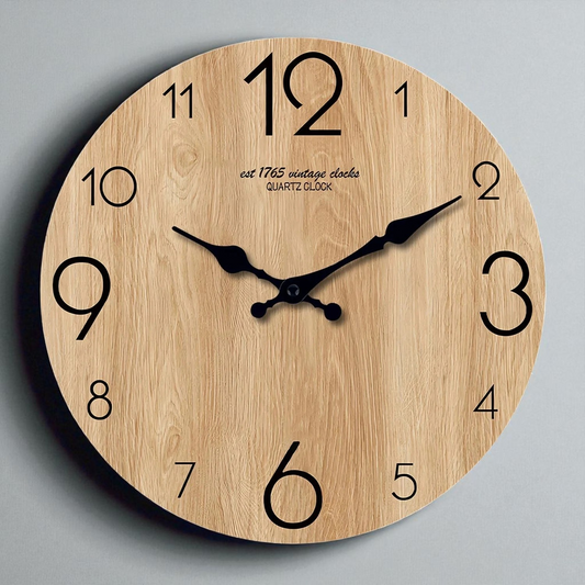 Horloge Murale en Bois Élégante