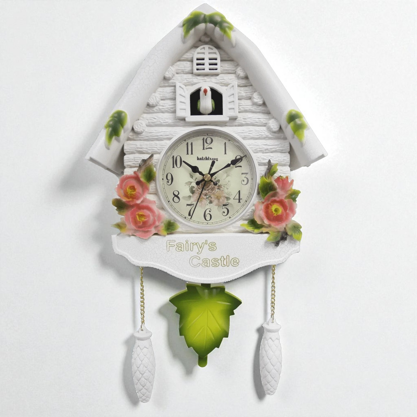 Horloge Murale Coucou avec Fleurs