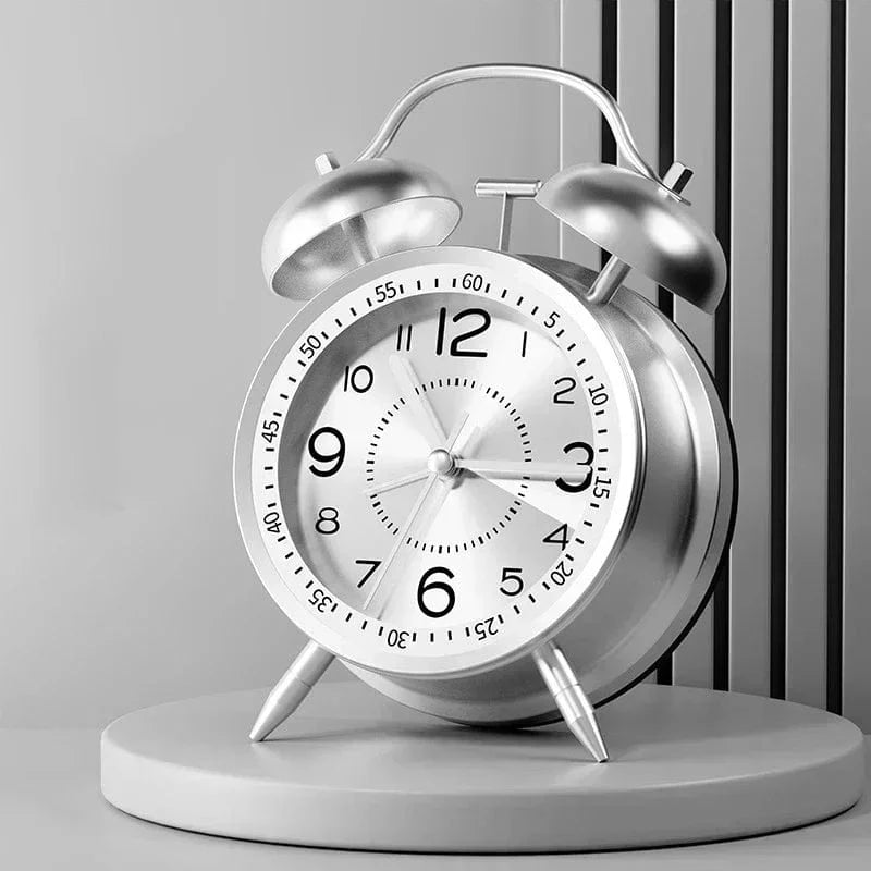 Réveil matin retro - Horloge du Monde Argent